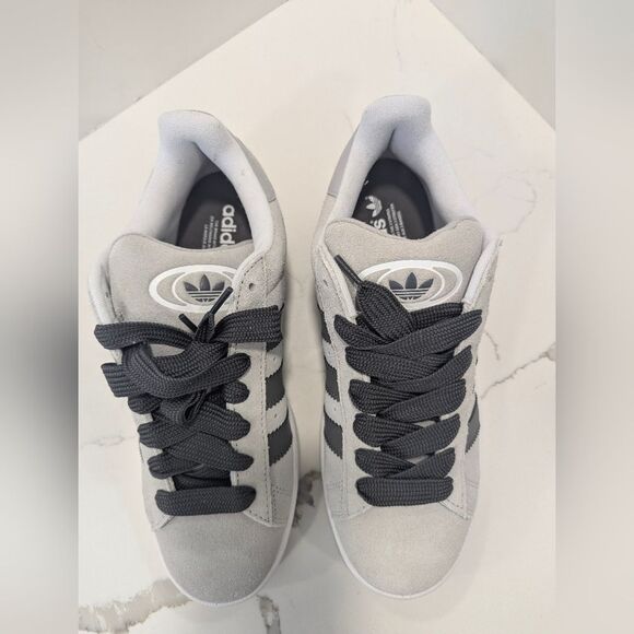 New Adidas Campus 00s Shoes sneakers suede leather Grey Two/Charcoal/Cloud 10.5 - Picture 5 of 12